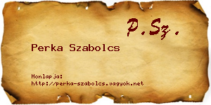 Perka Szabolcs névjegykártya